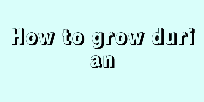 How to grow durian