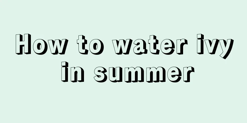 How to water ivy in summer