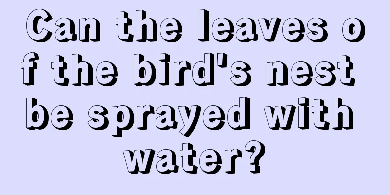 Can the leaves of the bird's nest be sprayed with water?