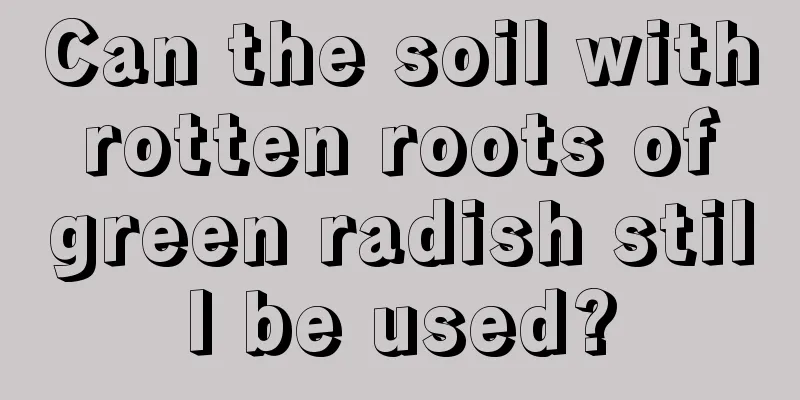 Can the soil with rotten roots of green radish still be used?