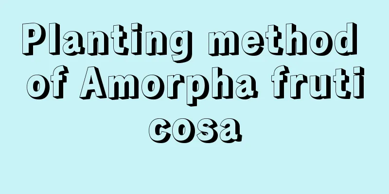 Planting method of Amorpha fruticosa