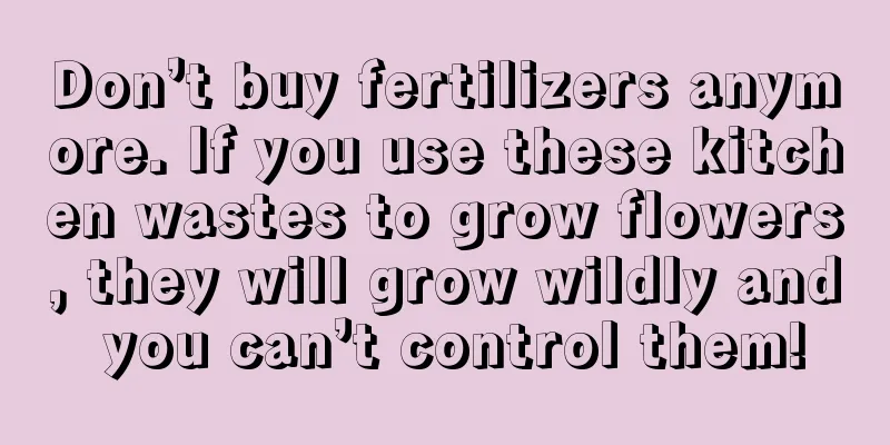 Don’t buy fertilizers anymore. If you use these kitchen wastes to grow flowers, they will grow wildly and you can’t control them!