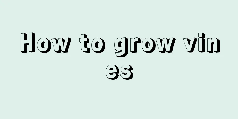 How to grow vines