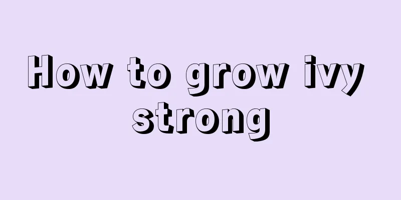 How to grow ivy strong