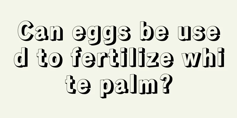 Can eggs be used to fertilize white palm?