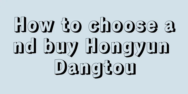 How to choose and buy Hongyun Dangtou