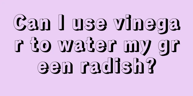 Can I use vinegar to water my green radish?