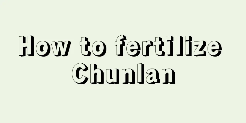 How to fertilize Chunlan