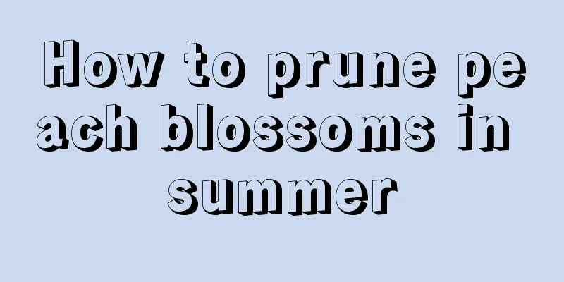 How to prune peach blossoms in summer