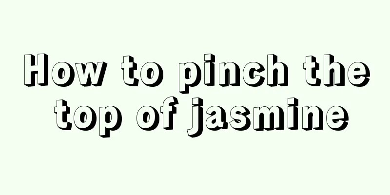 How to pinch the top of jasmine