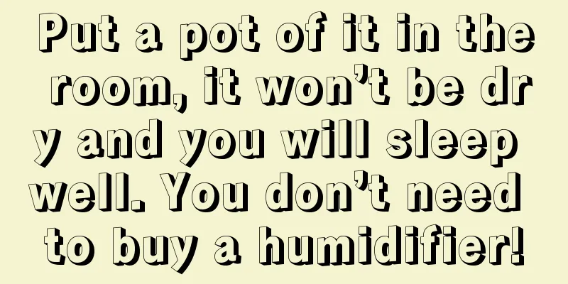 Put a pot of it in the room, it won’t be dry and you will sleep well. You don’t need to buy a humidifier!