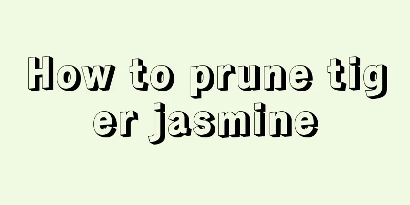 How to prune tiger jasmine