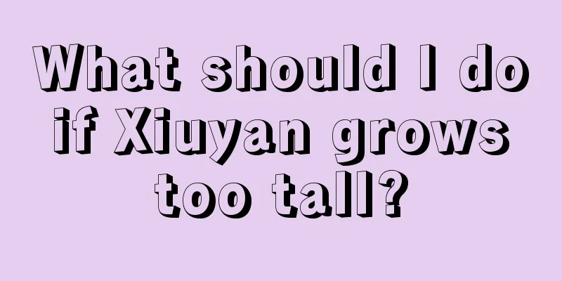 What should I do if Xiuyan grows too tall?