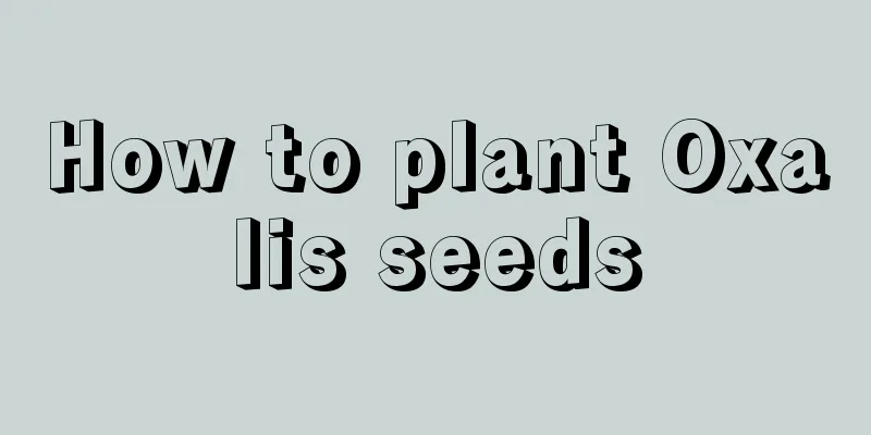 How to plant Oxalis seeds