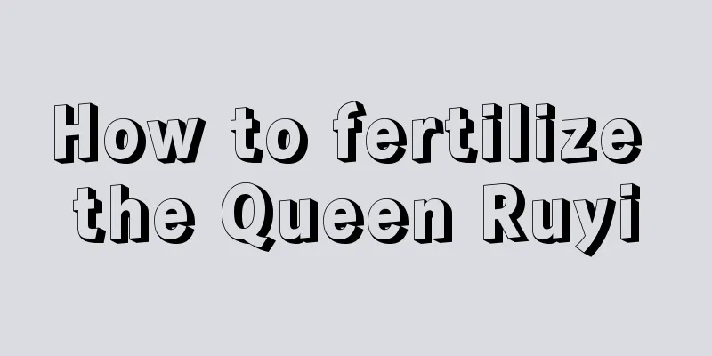 How to fertilize the Queen Ruyi