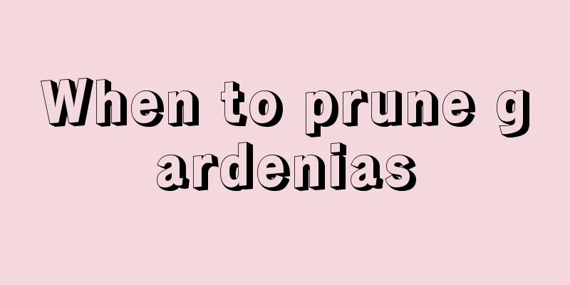 When to prune gardenias