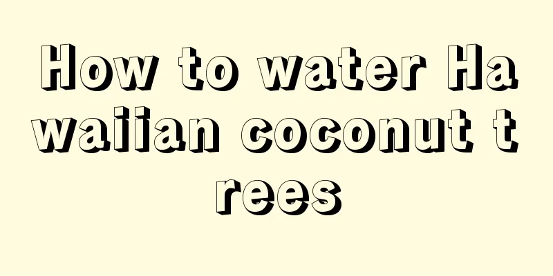 How to water Hawaiian coconut trees