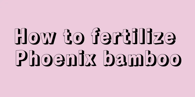 How to fertilize Phoenix bamboo