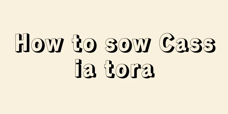 How to sow Cassia tora