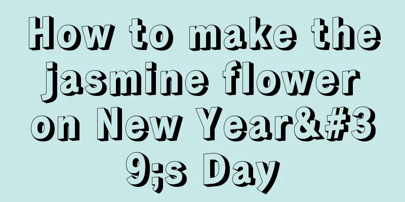 How to make the jasmine flower on New Year's Day