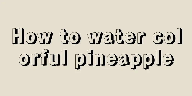 How to water colorful pineapple