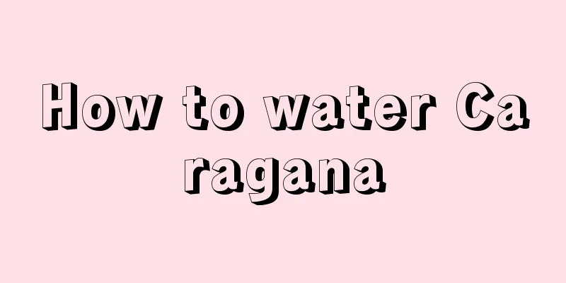 How to water Caragana