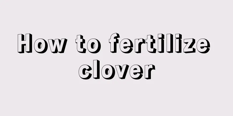 How to fertilize clover