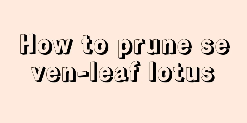 How to prune seven-leaf lotus