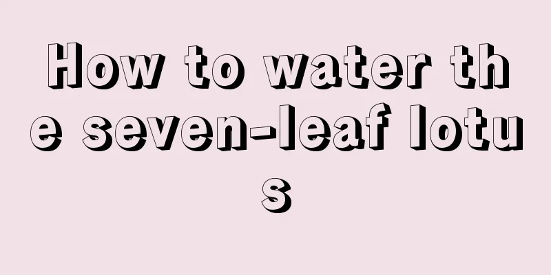 How to water the seven-leaf lotus