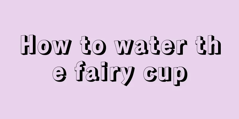 How to water the fairy cup