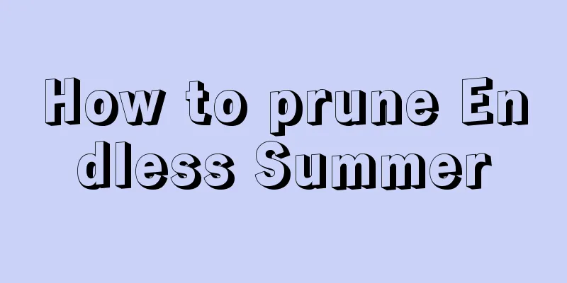 How to prune Endless Summer