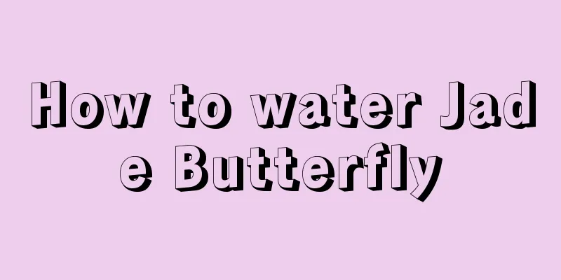 How to water Jade Butterfly