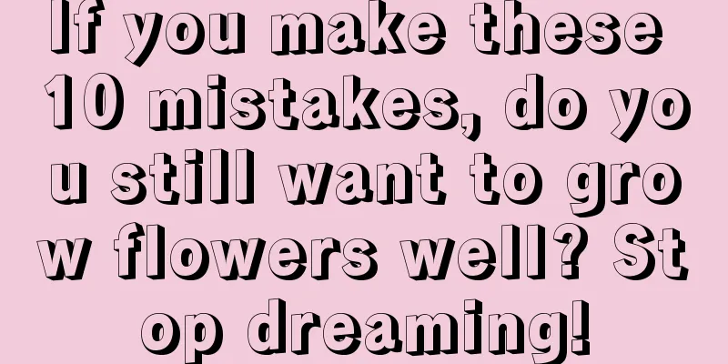 If you make these 10 mistakes, do you still want to grow flowers well? Stop dreaming!