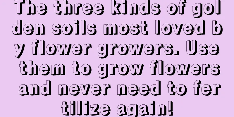 The three kinds of golden soils most loved by flower growers. Use them to grow flowers and never need to fertilize again!