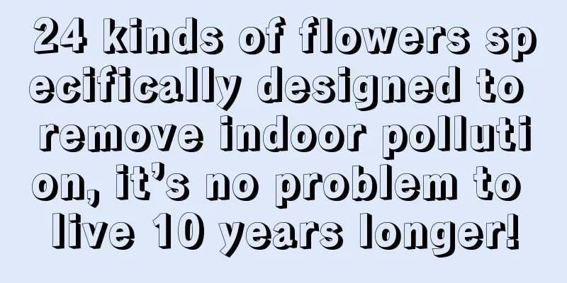 24 kinds of flowers specifically designed to remove indoor pollution, it’s no problem to live 10 years longer!