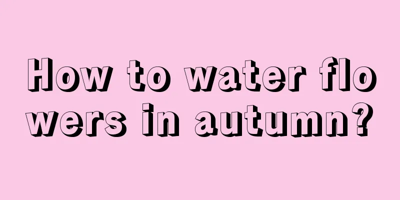 How to water flowers in autumn?