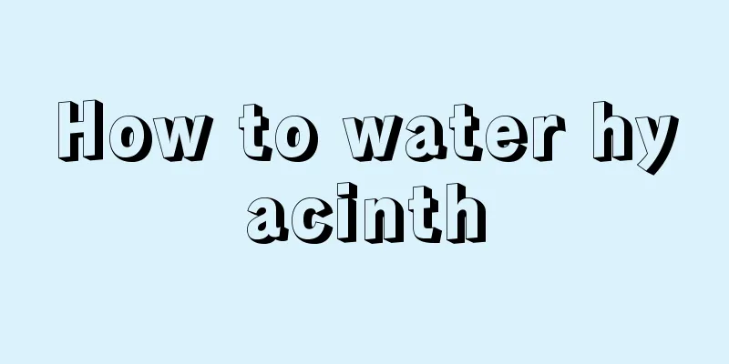 How to water hyacinth