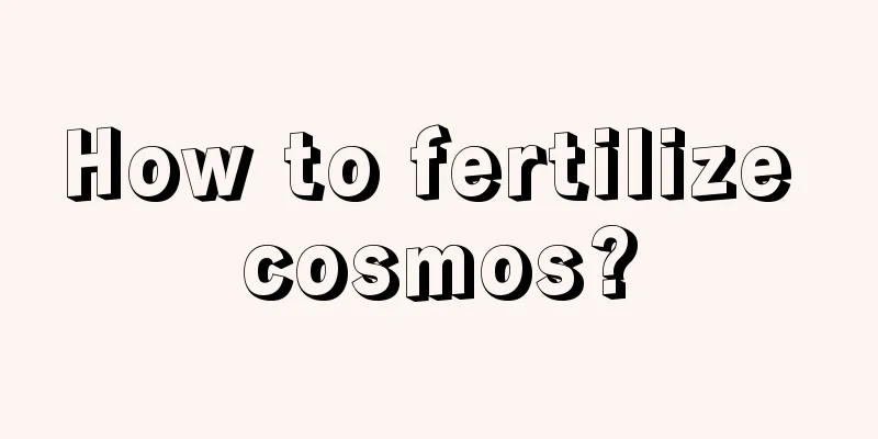 How to fertilize cosmos?