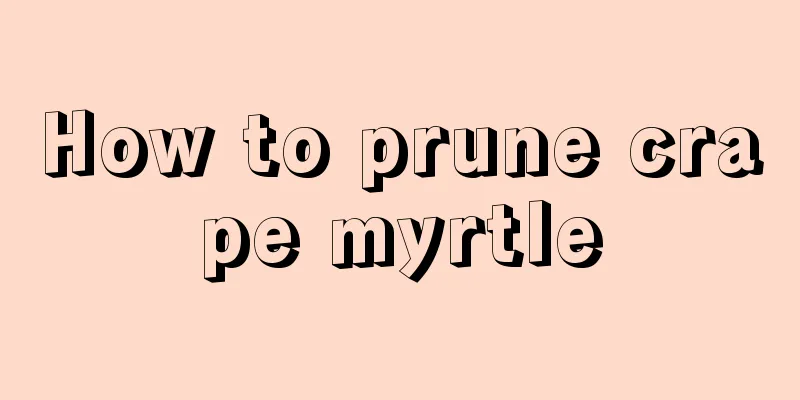 How to prune crape myrtle