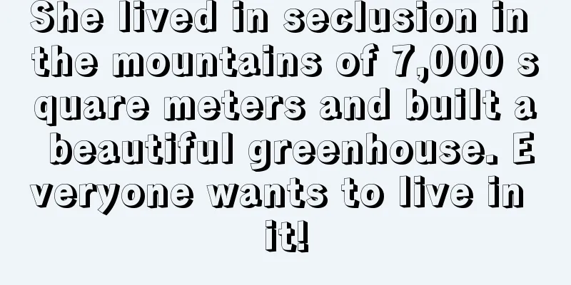 She lived in seclusion in the mountains of 7,000 square meters and built a beautiful greenhouse. Everyone wants to live in it!