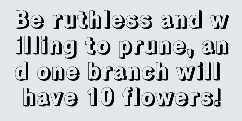 Be ruthless and willing to prune, and one branch will have 10 flowers!