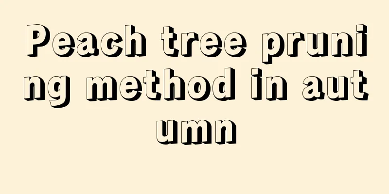 Peach tree pruning method in autumn