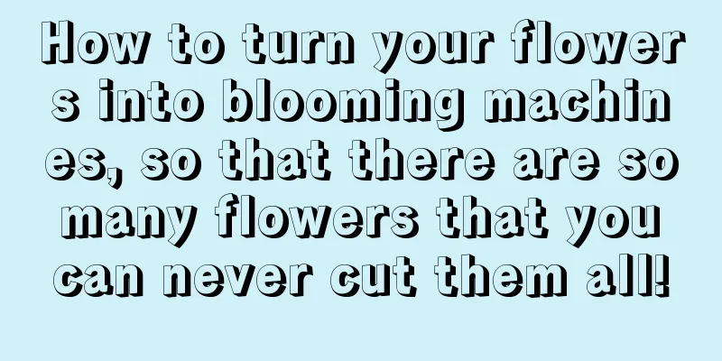 How to turn your flowers into blooming machines, so that there are so many flowers that you can never cut them all!