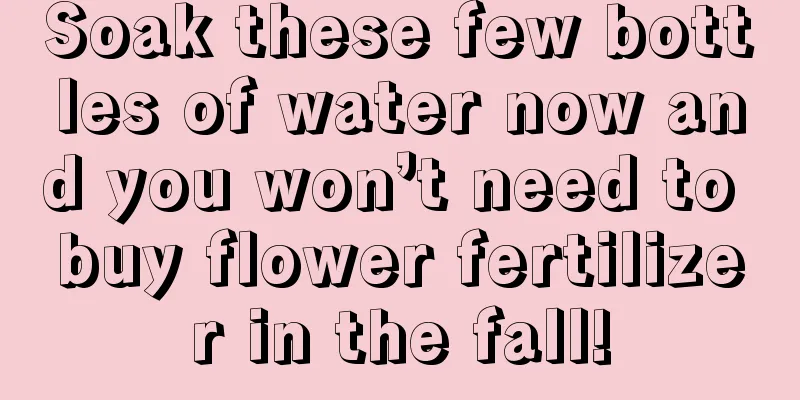 Soak these few bottles of water now and you won’t need to buy flower fertilizer in the fall!