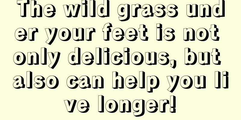 The wild grass under your feet is not only delicious, but also can help you live longer!