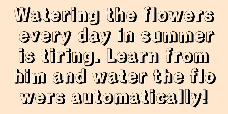 Watering the flowers every day in summer is tiring. Learn from him and water the flowers automatically!