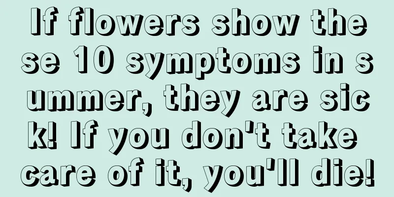 If flowers show these 10 symptoms in summer, they are sick! If you don't take care of it, you'll die!