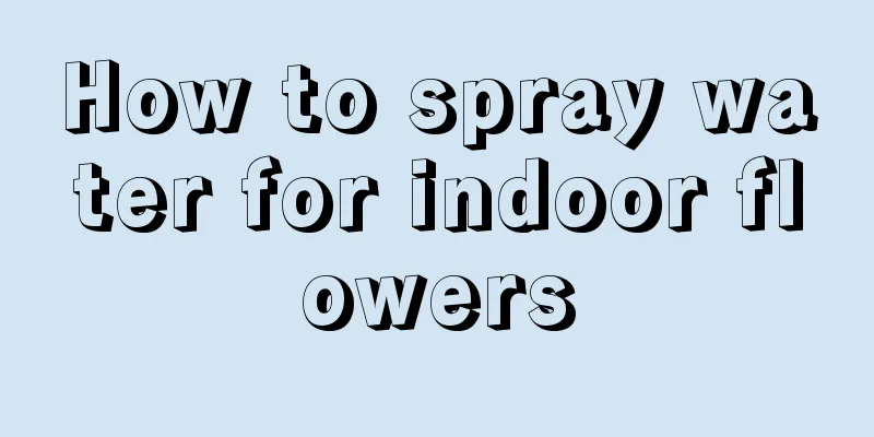 How to spray water for indoor flowers