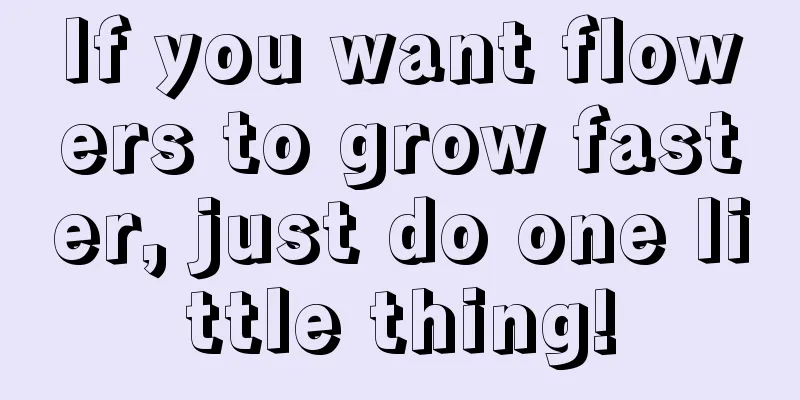 If you want flowers to grow faster, just do one little thing!