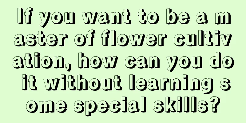 If you want to be a master of flower cultivation, how can you do it without learning some special skills?